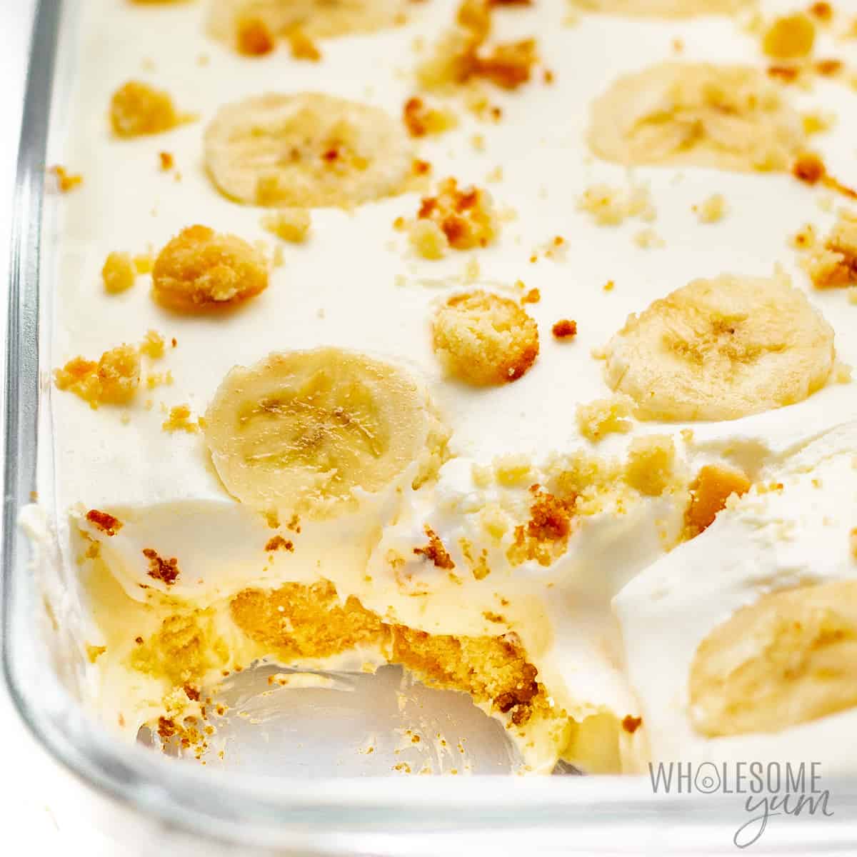 Delicious keto banana pudding